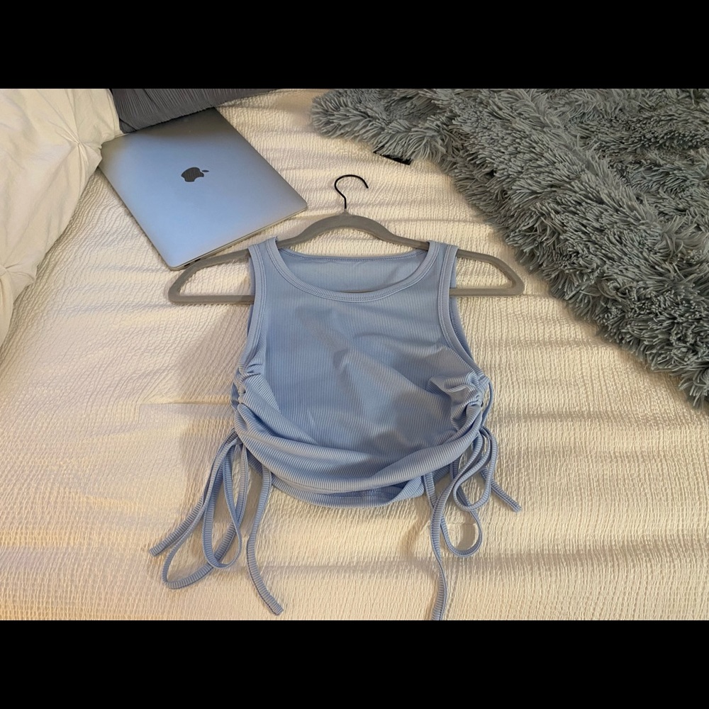 Baby blue crop top